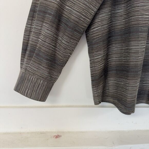 Missoni Sport Vintage Long Sleeve Buttoned Shirt Stripe Textured Modern XXL EUC - Picture 5 of 16